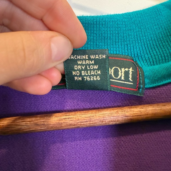 Southport Vintage Breckenridge Ski Resort Colorful Striped Men’s Polo Shirt Sz L - Picture 3 of 6